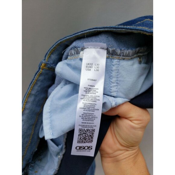 NWT ASOS Maternity Jeans Size 8 cropped skinny jeans  26" inseam  UK 12 EU 30 - Picture 7 of 7